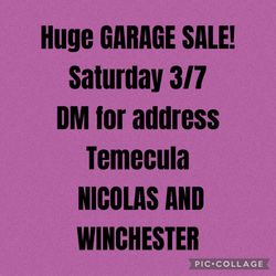 Garage Sale 3/7 @7am