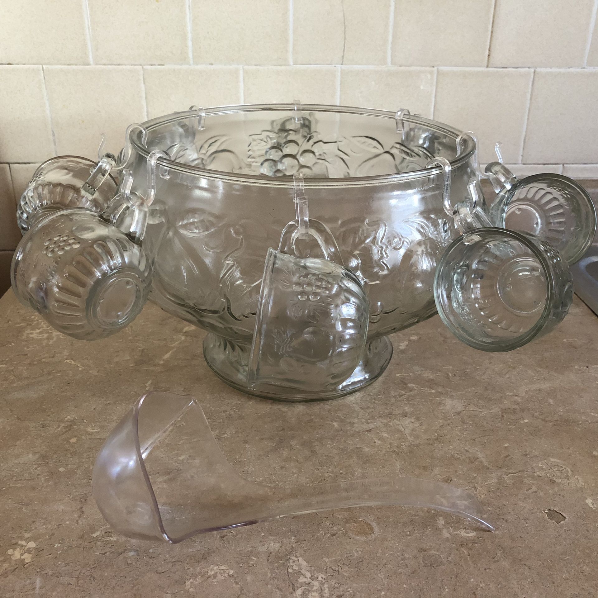 Antique Glass Punch-bowl