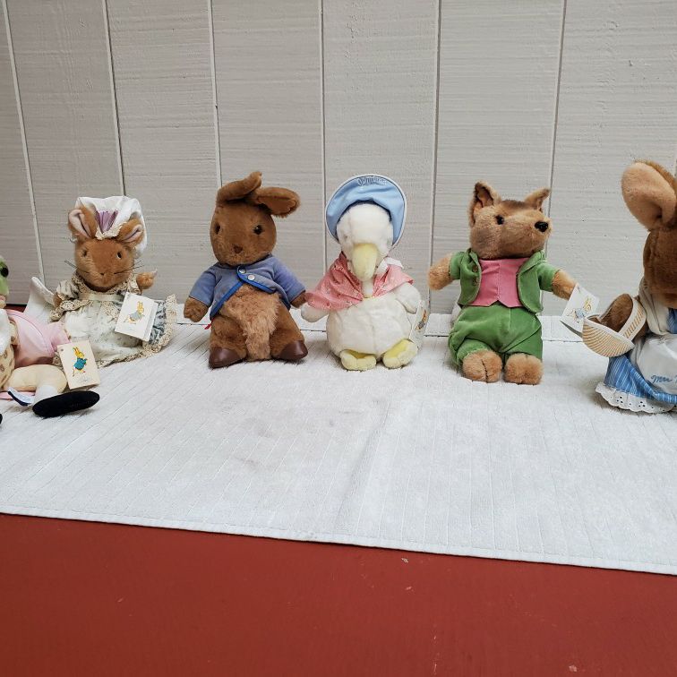 Beatrix Potter Stuffed Toys--vintage, collectable!