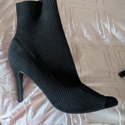 MIA Peep-toe Knit Booties - Heels