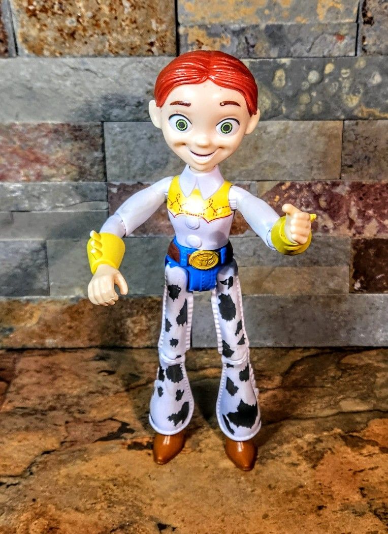 Toy Story Jessie Doll • ( No Hat ) • Disney Pixar Toy Action Figure • 2017 - Cowgirl • Articulating Head , Arms , Hands , Legs , & Feet •