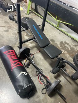 ProForm Weight Bench with Everlast Punching Bag