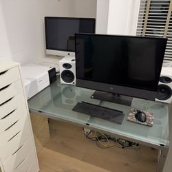 Large Glass Desk Table 5ft X 30in