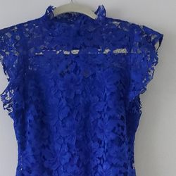Blue Lace LADIES DRESS - Size 4 