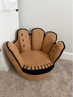 Baseball glove toddler chair
