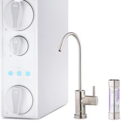 iSpring RO500AK-BN+UVF8 Tankless Reverse Osmosis Water Filtration System with Natural pH Alkaline...
