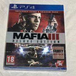 MAFIA 3 deluxe edition Sony Playstation 4 PS4 W/ Slip Cover Brand New!