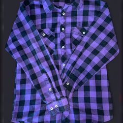 Purple and black flannel size M