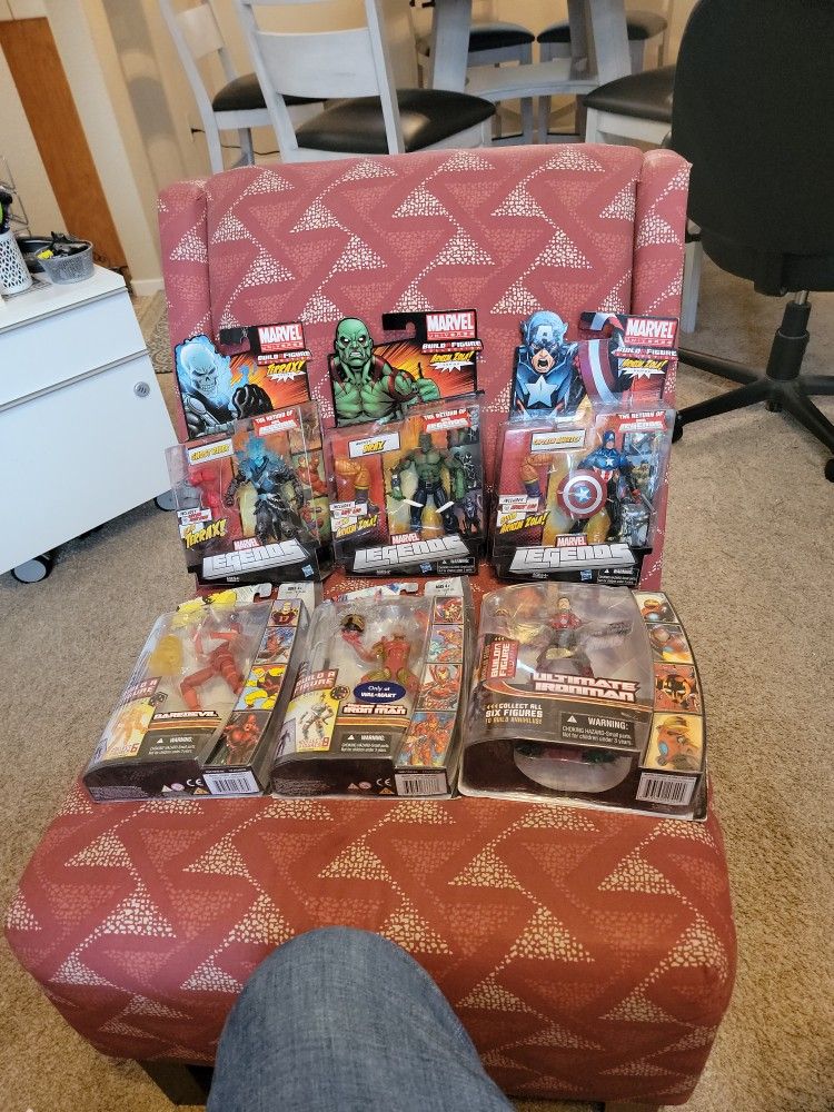 MARVEL LEGENDS GHOST RIDER, DRAX,CAPTAIN AMERICA, Daredevil, Ultimate Iron Man