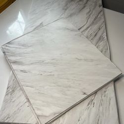 Peel And Stick Vinyl Tile TrafficMaster Carrara Marble Partial Box 20 Sq Ft