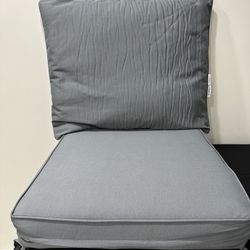  Seat Chair Cushion Pads Set With Rope Belts For Indoor And Outdoor-Gray New! 2-sets