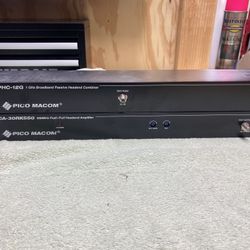 PICO MACOM 1GHz Passive Headend Combiner  PICO MICON 550MHz Push-Pull Headend Amplifier