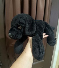 Black labrador dog plushie