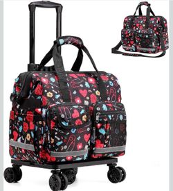 Nurse Rolling Medical Duffle Bag Work Nursing School College Student Must Have Clinical Home Health Nurse Cna Nr Gifts Carry On Bag with Wheels Doctor