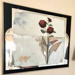 Vintage Laurel Mirrored Street Art Club Wall Decor 