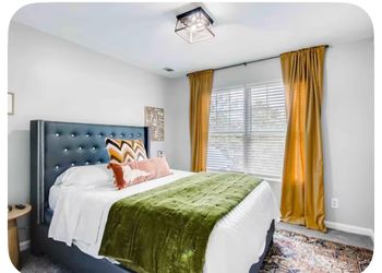 Queen Tufted Upholstered Bed Frame with Headboard
