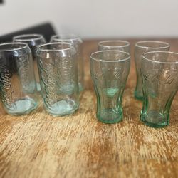 AUTHENTIC COCA -COLA GLASSES (8)