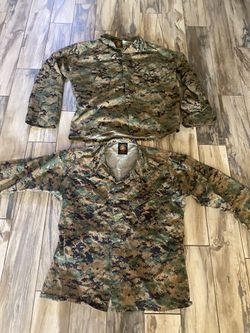 United States Marine Corp Issued, Digital Woodland Camouflage BDU Shirts