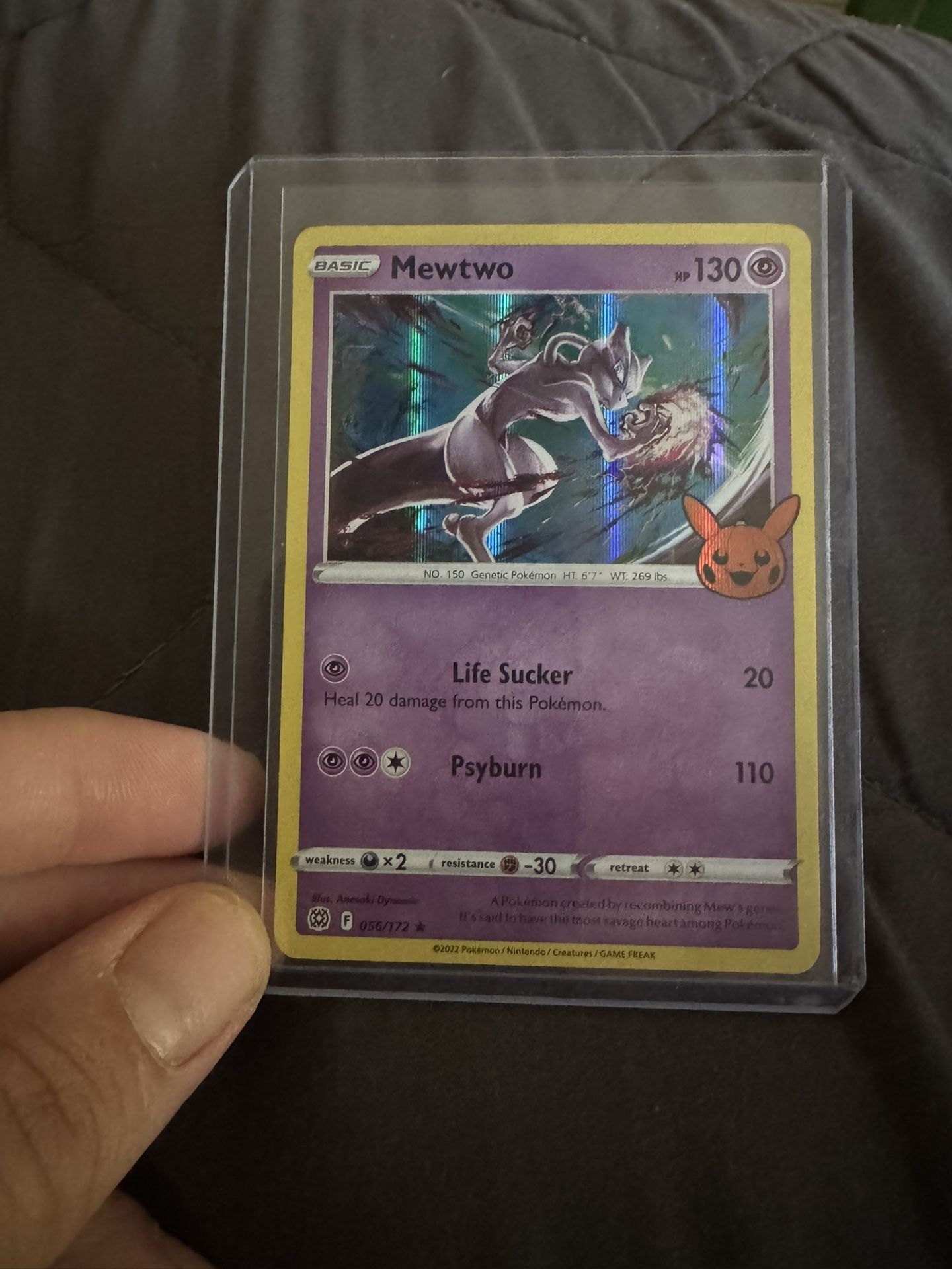 Mewtwo Holo Bleed Error Trick or Trade Brilliant Stars Pokémon TCG 056/172 Rare