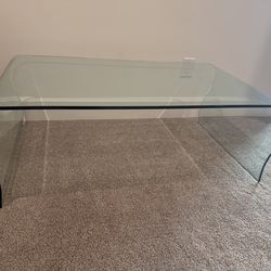 Beautiful, solid glass coffee table