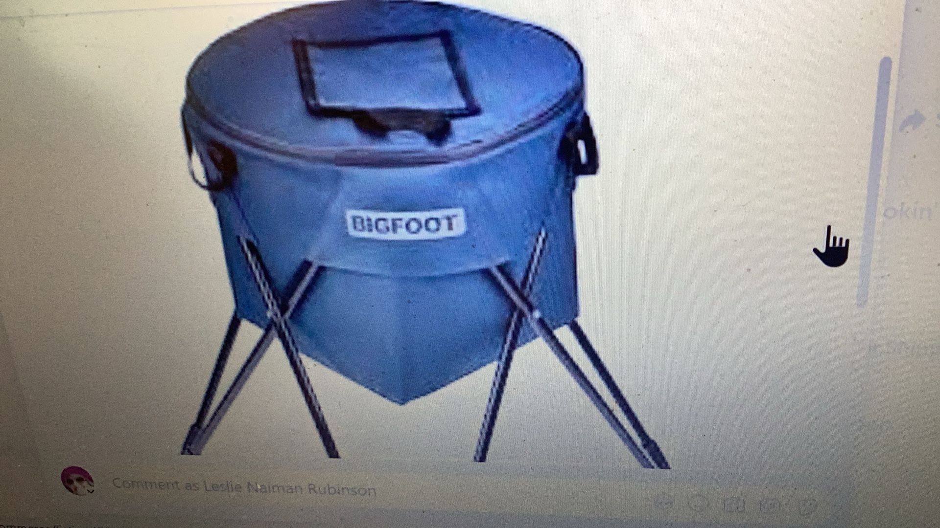 Black Bigfoot Insulated Cooler Bag With Stand And Travel Bag