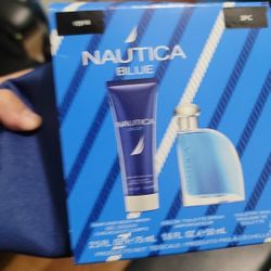 Nautica Blue Mens Cologne 2 Piece Bag Gift Set Body Wash And Fragrance Spray NEW
