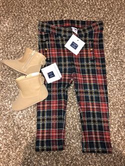 Janie and Jack baby girl pants and boots