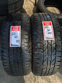2 Yokohama Used Tires 225/60/17