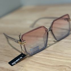 Women's Oversized Thin Frame Ombre Pink Sunglasses