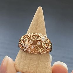 14k Gold Plated AD Ring Size 7
