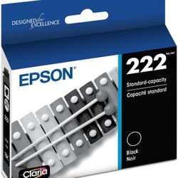 Epson 222 Claria Ink Standard Capacity Black Cartridge (T222120-S) Works with Workforce WF-2960, Expression XP-5200 @H7-61