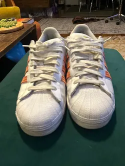adidas - corduroy Superstar 'White True Orange' Mens 12