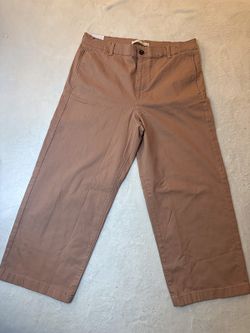 Ella Moss Women's High Rise Wide Leg Crop Pants Pink Size 14 NWT 0027