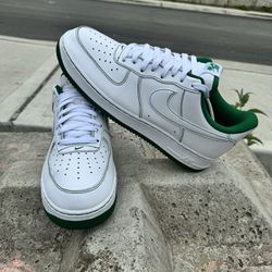 Green And White Nike Af1 Sz 12