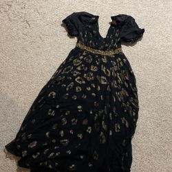 Marchesa Notte Black And Gold Dress Size 10