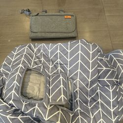 Shopping Cart & High Chair Cover + Portable Changing Pad