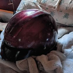 HJC I asked 33 one red open face motorcycle helmet