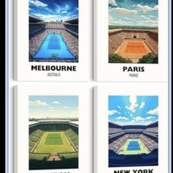 Grand Slam Wall Art Tennis Canvas Poster Sports Wall Decor