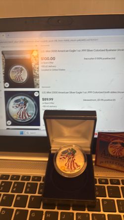 Colorized Silver Eagle 2000 Millennial