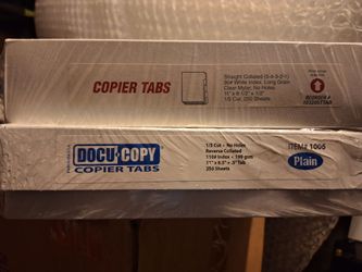 Copier Tabs 250 sheets per box $15 for both boxes