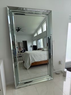 Havertys Oversized Luxury Beveled Floor Mirror – 83” x 48”