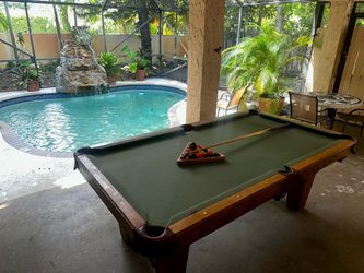 Olhausen Billiard Pool Table with Balls and Rack