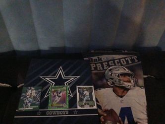 DAK PRESCOTT WALL PENANT / 3 SPORT CARDS