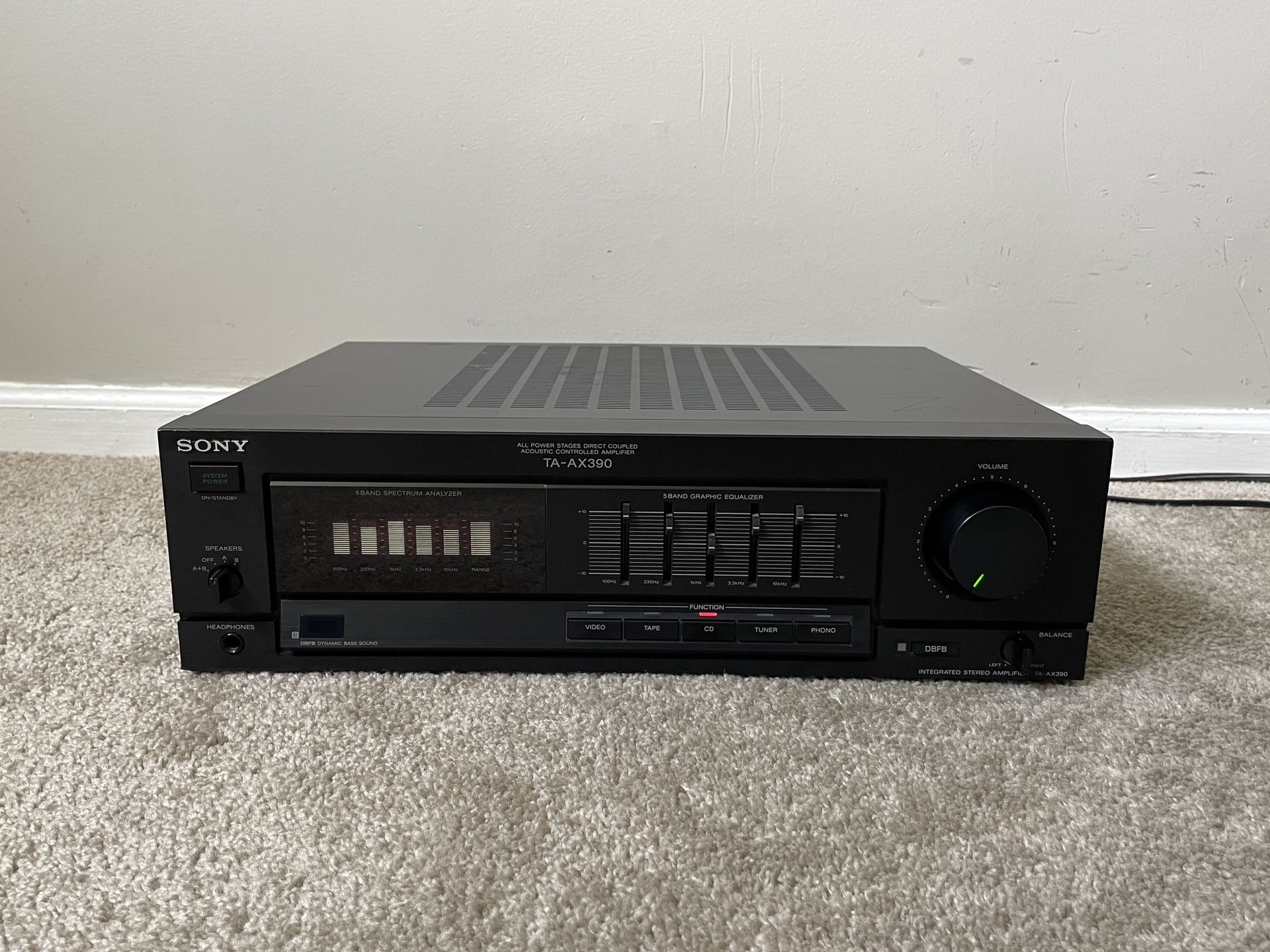 Sony TAAX390 Home Stereo Integrated Amplifier Amp for Sale in Mount