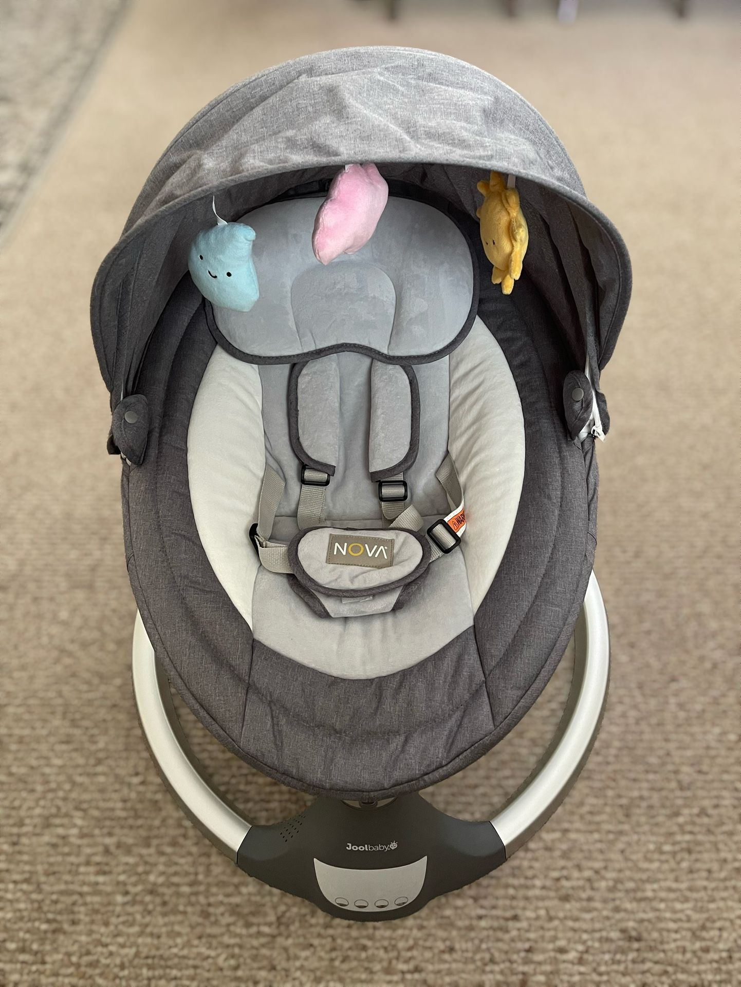 Jool Baby - Nova Motorized Infant Baby Swing - Gray