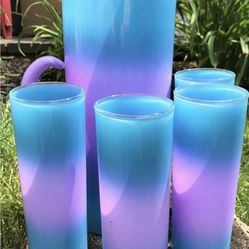 West Virginian Vintage Light Blue And Purple Pink Ombre