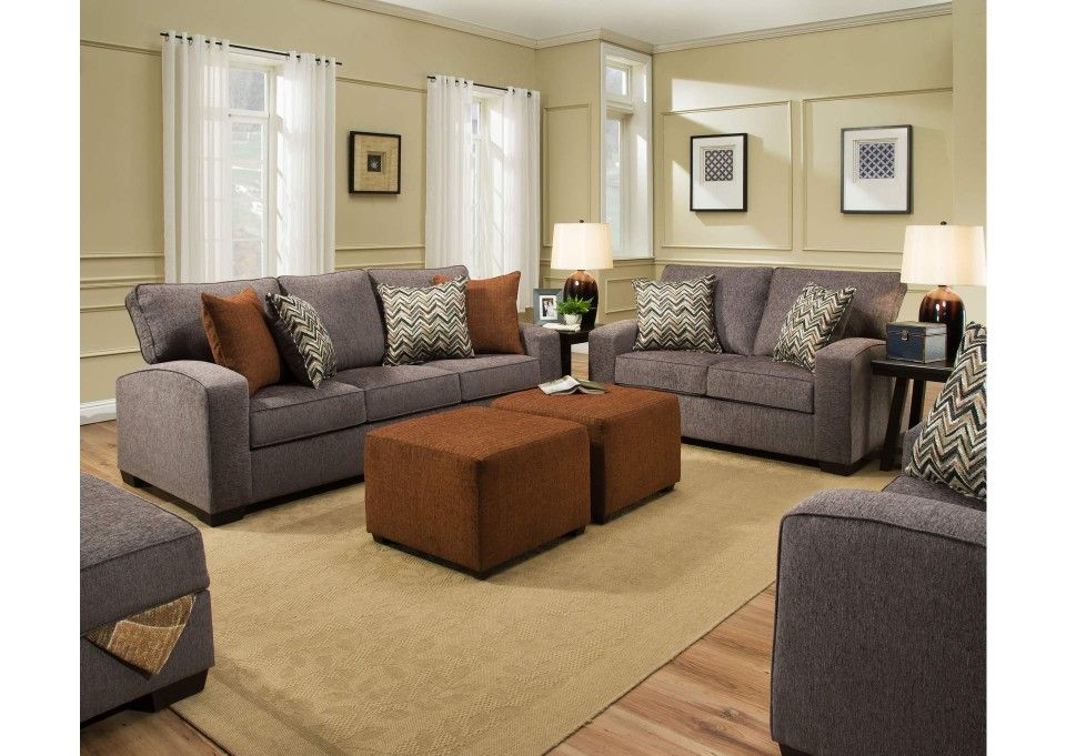 Brand New Simmons Upholstery Gray Or Biege Sofa Set Or Sectional