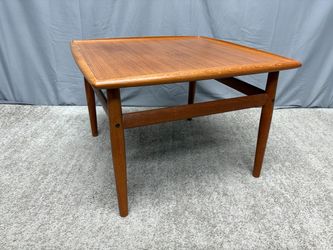 Vintage Mid-Century Modern Danish Teak Square Coffee Table by Grete Jalk