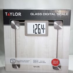 TAYLOR GLASS DIGITAL SCALE EXTRA LARGE BACKLIGHT DISPLAY
