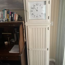 Large Wooden Clock Storage cabinet